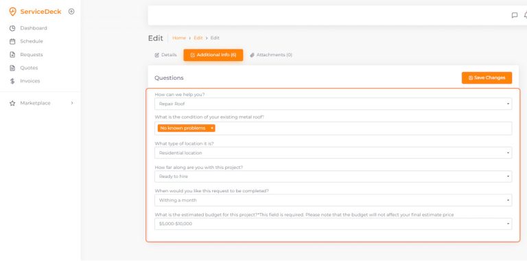 Create Request on Marketplace - Help Desk